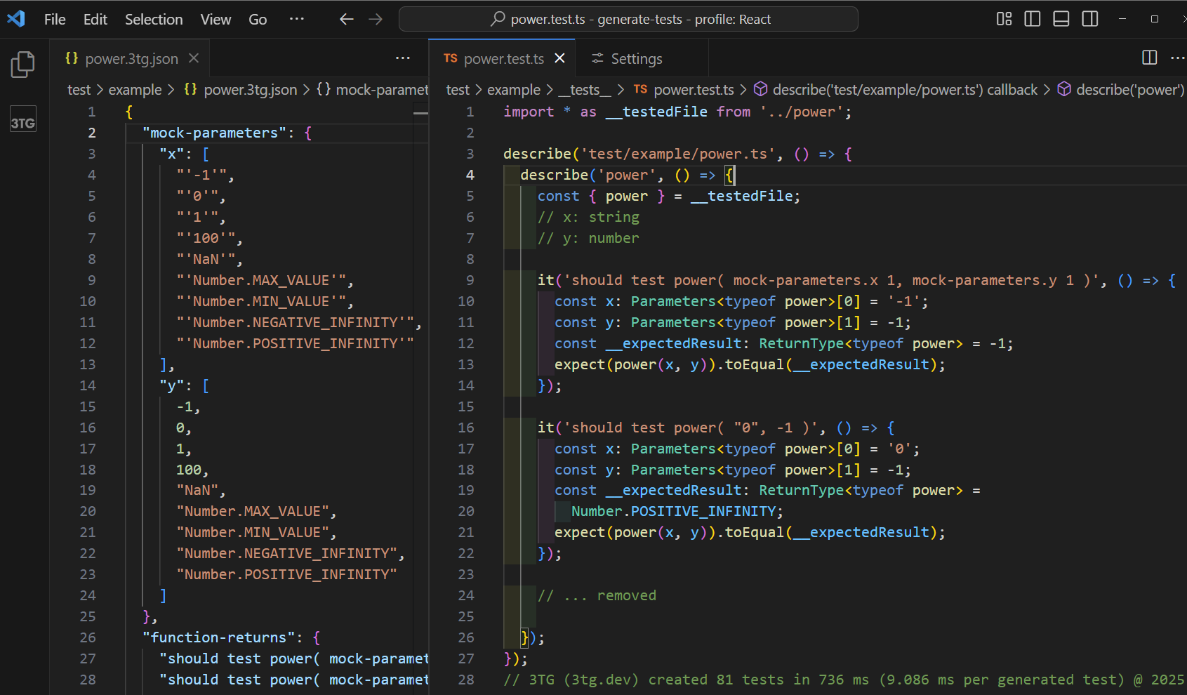 3TG Configuration and Tests